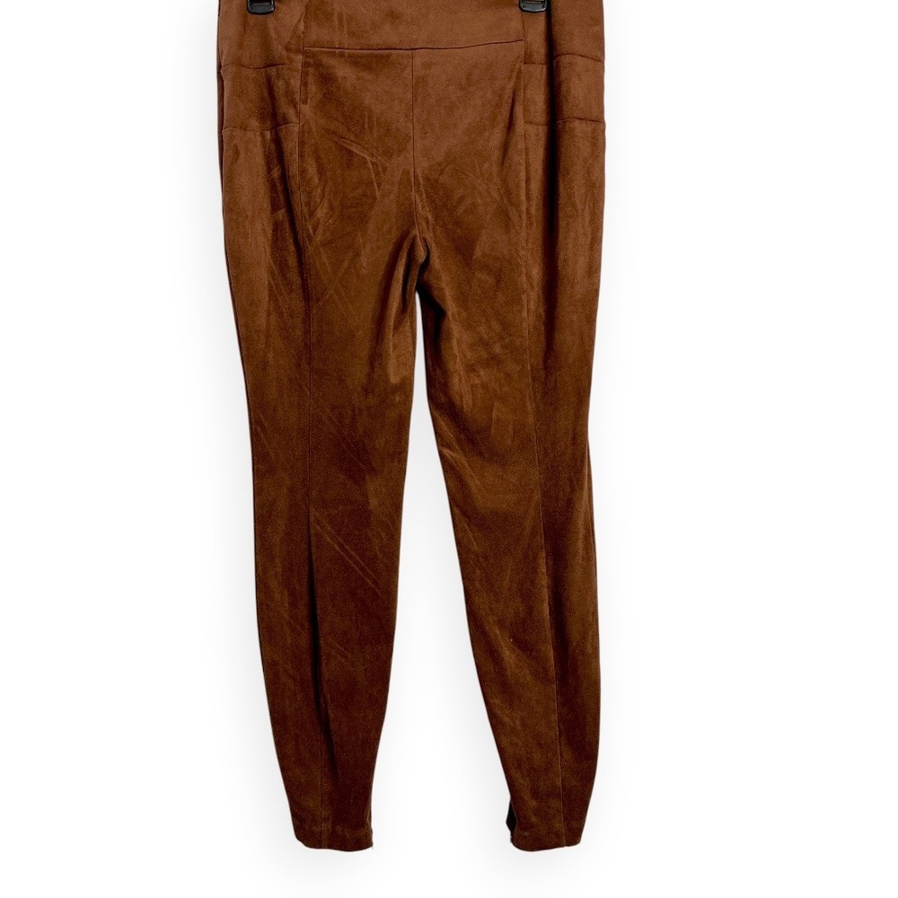 Sundance Brown Faux Suede Boho Ankle Pants Size 8 High Rise Stretch Trousers - Picture 7 of 10